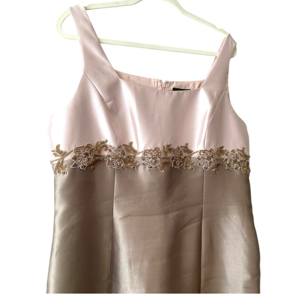 Tahari luxe Pink and Tan Dress with Jacket size 16 - Picture 4 of 14